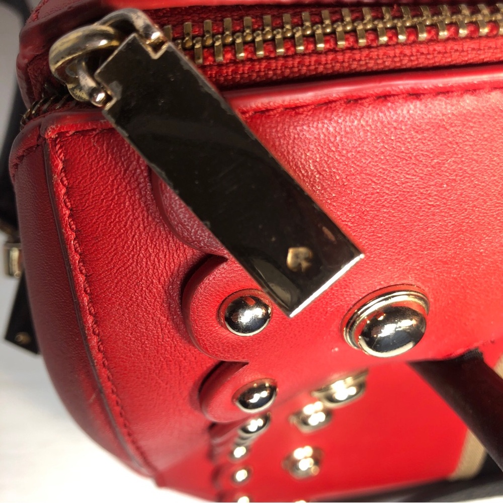 Kate Spade Madison Avenue Stewart Red Carpet Leather Studded Mega Lane Rare Bag - Picture 13 of 15